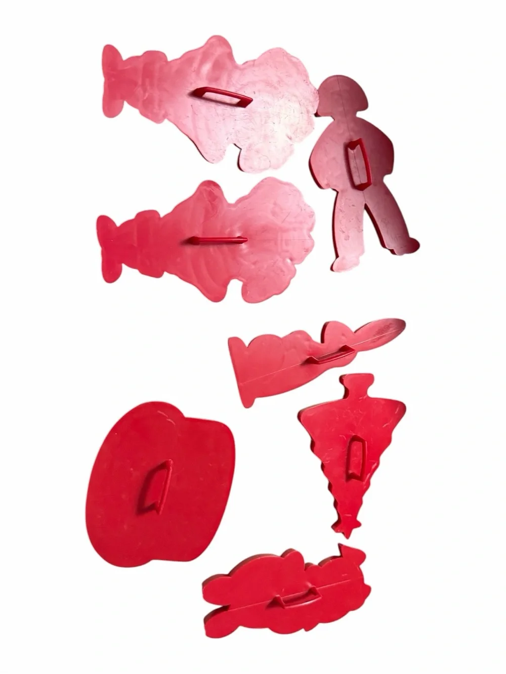 Tupperware Red Holiday Cookie Cutter Set - Festive Shapes